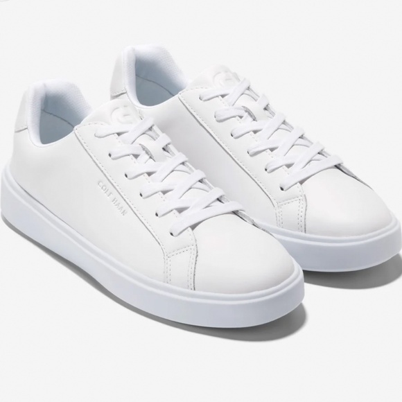 COLE HAAN NIB White Low Top Leather Grand Crosscourt Daily Sneakers Shoes 7 B - Picture 5 of 11